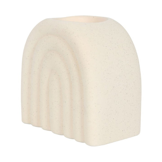 *Cream Speckle Minimalist Arch Ceramic Oil Burner (4/12)