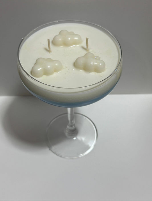 Fluffy Clouds Martini Glass