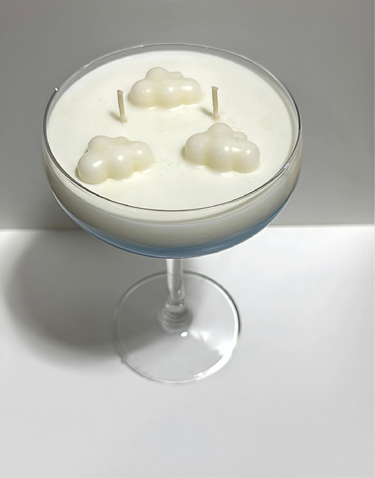 Fluffy Clouds Martini Glass